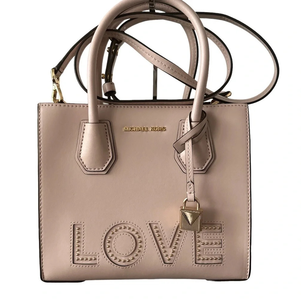 MICHAEL KORS Blush Structured Medium Crossbody Bag - Picture 8 of 10